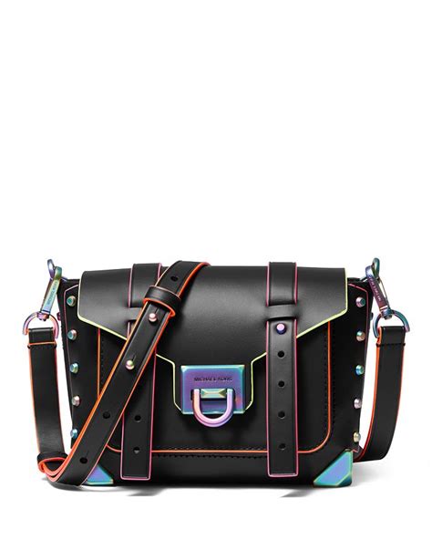 michael michael kors manhattan medium iridescent messenger bag|michael kors medium leather satchel.